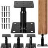 KOVSGQ Supporto per pali regolabile in altezza, regolabile da 100 mm a 150 | 4 supporti per ruggine da avvitare, piedini di supporto per recinzioni, rifugi, carport, pergolati, lavori di costruzione