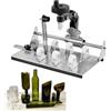 Wisyurt Kit tagliabottiglie di vetro, fai da te di precisione per bottiglie quadrate, rotonde e irregolari, kit di utensili per il taglio del vetro