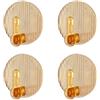 HWGING 4 ganci adesivi senza fori, resistenti, autoadesivi, per asciugamani, cappotti, per bagno, doccia, , chiavi, porte, (ambra)
