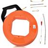 Tiandirenhe Sonda Passacavi, Cavo elettrico di trazione in fibra di vetro 100 ft/30 m x 4 mm con 6 adattatori - Resistenza massima alla trazione 90 kg - Ayuda de extracción de cables