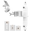 TONTON Supporto universale 2 in 1 per grondaia, compatibile con anello/lampeggiante/Arlo/eufycam, fotocamera e pannello solare con porta a vite standard da 1/4, supporto da parete per esterni, bianco