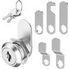 VACUBXBY 16 mm serratura cassetta delle lettere con 5 diverse piastre di serratura e 2 chiavi serratura di sicurezza camma armadio per cassetta delle lettere, armadietto, raccoglitore