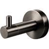 Balneo Appendini Bagno - Porta accappatoio appendiabiti in acciaio Gun Metal AISI 304 - porta asciugamani da parete con fissaggio nascosto - design moderno per bagno e cucina - portata 5 kg
