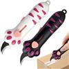 Crunier 2 Pezzi Mini Coltello Multiuso Retrattile, Mini Taglierino Zampe di Gatto | Coltello Cutter Piccolo Coltello Universale Retrattile, Ideale per Aprire Lettere, Pacchi, Imballaggi e Scatole