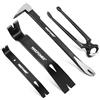 MAXPOWER 4 Pezzi Palanchino / 2 Pezzi Piede di Porco Piatto + 1 Pezzo Piede di Porco + 1 Pezzo Tenaglie da Carpentiere non Facile da Piegare Leverino Palanchino Professionale per Ristrutturazione Casa