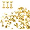 QUARKZMAN 80 Set Di Rivetti A Doppio Cappuccio 8x12mm In Acciaio Al Carbonio Testa Tonda Borchie Chiodi Tubolari Per Riparazioni Decorazioni Artigianato In Pelle Colore Oro
