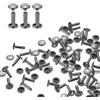 QUARKZMAN 80 Set Di Rivetti A Doppio Cappuccio 8x12mm Borchie Gunmetal | Chiodi Tubolari, Acciaio Al Carbonio, Testa Tonda, Per Riparazioni Decorazioni Artigianato In Pelle