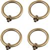 HDJNal 4 maniglie rotonde in bronzo anticato per armadietti, cassetti, cassettiere, armadi, guardaroba, 65 mm
