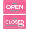 GEEKBEAR Cartello aperto e chiuso (10. Rosa),All in One Package,Will Return or Will Be Right Back Sign,Cartello chiuso con scritta Come In Were Open or Sorry Were