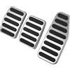 A ABSOPRO Copertura Pedali Acceleratore E Freno Per Suzuki Swift 10-15 3Pz | Alluminio/Gomma, Colore Nero/Argento, Accel.11X4.5 Freno6.5X5 Friz.6.5X5 Cm, Per Suzuki Gr.Vitara 05-17, Per Ignis 17