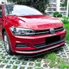 AUTO-STYLE Spoiler anteriore compatibile con Volkswagen Polo (AW) 2017- escl. R-Line/GTi (nero lucido ABS)