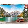 Educa - Lago di Braies in Autunno | Puzzle 3.000 pezzi per adulti da 14 anni | Dolomiti Alto Adige lago montagna | Misura: 120 x 85 cm (19281)