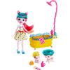 Enchantimals Bagnetto dei Maialini, Playset con Bambola e 11+ Accessori, Giocattolo per Bambini 3+ Anni,GJX36