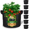 Gardzen Confezione da 6 Sacchetti per Coltivazione Gallon, 500 g, con Manici, vasi in Tessuto Pesante per Piante