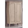 Armadio sagomato in legno due ante, bianco-crema-ral-1013