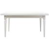 Tavolo allung. cm. 160 Garda, laccato-bianco-anticato-patinato