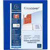 Exacompta - 51843BE - 1 Raccoglitore Personalizzabile Kreacover - 4 Anelli a D 40 mm - Copertina Foderata PP con Tasca Fronte/Dorso/Retro - Dorso 64 mm - F.to Esterno 28.5x32 cm per A4 Maxi - Blu