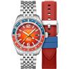Spinnaker, Orologio automatico da uomo Fleuss GMT, 43 mm, con cinturino massiccio in acciaio inox, SP-5120, Bracciale