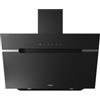 Whirlpool WHVS 91F LT DP K - WHVS91FLTDPK Cappa a Parete 90 cm Verticale Inclinata DropProtect Anticondensa Finitura Vetro Nero e Inox