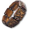 LuZ ITALY Bracciale Etnico intarsiato - Braccialetto Tribale stile vintage Africano
