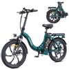 HillMiles - MilePort 1 Bici Elettrica Urbana Pieghevole, telaio in acciaio alto tenore di carbonio, cambio a 7 velocità, velocità massima 25 km /h, ba - SPEDIZIONE GRATUITA