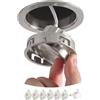 HOMEOW Faretti da Incasso per Cartongesso Nickel Dimmerabili 6W | Faretti LED Soffitto 230V IP44 per Bagno, Faretto foro 72mm - 80mm Interno Cusina, Set di 6 + 1 Módulo LED Sostituibile