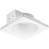 A2ZWORLD 1 PCS Portafaretto in Gesso da Incasso Quadrato 120x120x45mm, Interno Tondo,Faretto da Soffitto per Cartongesso,Verniciabile Antiabbagliamento, Portalampada GU10,Connettore Fast,Molla Trasparente