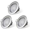 Sweier Faretti LED Soffitto 12V 5W Faretti LED da Incasso per Cartongesso | Bianca Naturale 4500K Ultrasottili 30mm Faretti da Incasso Foro 55-60mm Per Luci Cucina Mobili Camper, Set di 3