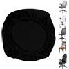 BUKYCAT Coprisedia Ufficio Elasticizzato, 38-48cm Fodera per Sedia da Ufficio, Elasticizzati Universale, Fodera per Sedia da Computer, Coprisedia Lavabile per Sedie da Ufficio (Nero)