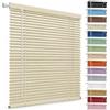 generic Veneziana per Interni Senza Fori, Tenda Veneziane in Alluminio per Bagno | Tende Finestre Cucina Impermeabili su Misura, Oscuranti con Lamelle da 25 mm, Persiana da Interno Pressione(Cream)