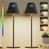 Honeywell Lampada da tavolo a LED dimmerabile a batteria colorata RGB HWT-M1 Sunturalux 5200 mAh lampada da tavolo senza fili ricaricabile (nero-5500 K, 2 pezzi)