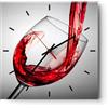 ARTTOR Orologio da Parete in Vetro 30x30 cm Quadrato Cucina - 2258 | Bere Bicchiere Vino Moderno Orologio da Muro Decorativo Silenzioso Analogico Decorazione da Parete Arte da Parete ARTTOR