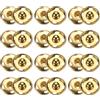 QUARKZMAN 50 Set Bottoni Automatici a Pressione 15mm Bottoni a Pressione da Cucire Metallo Accessori per Chiusura Borse Vestiti Jeans Cucito Artigianale, Oro
