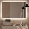 NOLUXA LEDIMEX - Specchio da bagno retroilluminato 80 x 80 cm | Specchio intelligente quadrato con luce LED fredda 6500 K | Specchio da bagno con luce integrata senza cornice per mobile | Serie Svezia