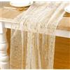 CXNXFD Gaze Tulle Pellicola Glitter Beige Oro Runner da tavola 72 x 305 cm, runner da tavola adatto per matrimoni dorati, feste, compleanni, decorazioni fai da te