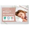 MIMUSELINA Cuscino Memory Foam Bambini 60x40x6 cm | Cuscino Antisoffoco Bambino in Schiuma Viscoelastica Traspirabile | Cuscino Lettino Bambino con Rivestimento Aloe Vera Sfoderabile e Lavabile