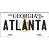 TNND Atlanta Georgia Novelty Targa Targa in Metallo 15,2 x 30,5 cm