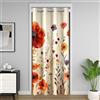 Homemissing Fiore Tenda Oscurante Termica 106x213cm Retro Fiore Hippie Termica Isolante Per Ragazzi Ragazze 60s 70s Groovy Tenda Porta Camera Da Letto Decorazione