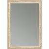 Clamaro Specchio Barocco Elsa Antico, Bianco Crema Oro, 50 x 90 cm | Legno di Abete, Fatto a Mano in Germania, Vetro Vero, Gancio in Metallo per Verticale e Orizzontale, Larghezza 42 mm