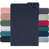 Nesture Lenzuolo con angoli elasticizzati in pile termico invernale, morbido e caldo, 90 x 200 cm, blu