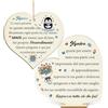 HZBLAZ Maestra Regali per Insegnanti Targhe e Cartelli Legno Compleanno Ornamento da Appendere Set da 2 Festa dell'Insegnante Natale Placche Cuore Uomini Ringraziamento Pensionamento Souvenir Pinguino Carino