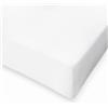 SpazioTessile Lenzuolo Con Angoli Matrimoniale Maxi 100% Cotone Naturale 160x190 H25 Bianco
