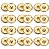 QUARKZMAN 50 Set Bottoni Automatici a Pressione 21mm Bottoni a Pressione da Cucire Metallo Accessori per Chiusura Borse Vestiti Jeans Cucito Artigianale, Oro