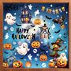 YIHELU Adesivi per Halloween, Adesivi per Finestre di Halloween Set di Adesivi Riutilizzabili, Decorazioni per Feste di Halloween, 9 Fogli (Halloween-DD)