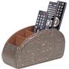 WAYIFON Supporto per telecomando con 5 tasche, grande supporto per TV, DVD, 4K Stick e Bluray, telecomando per penne, M-Retro marrone
