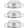 CQZYSM Tappo per lavello da cucina in acciaio inox a 3 pezzi, filtro universale per lavello da cucina e bagno, diametro esterno 11,2 cm, diametro interno 8 cm, acciaio inox - Lavabile in lavastoviglie