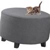 MCNDSI Copripouf Copri Ottomano Rotondo 40x40/50x50/60x60/80x8090x90 Fodera Per Poggiapiedi Elasticizzato Sgabello Copri Pouf Velluto Divano Anti-Slip Spessa Jacquard Sfoderabile Lavabile Lavatrice ( Color :