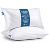 Utopia Bedding Cuscini Letto Hotel a Righe, Set da 2, 40x80 cm | Cuscini Letto per chi dorme sulla schiena, a pancia in giù o sul fianco, morbidi, soffici e confortevoli