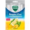 Vicks - Respiro Bene Caramelle Balsamiche Senza Zucchero Gusto Limone Confezione 72 Gr