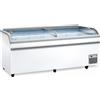 Frigo-congelatore a isola professionale con vetri curvi scorrevoli - 750 Litri - +8/-26°C - AX910DF